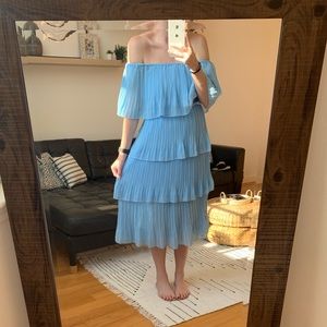 Bonifacio Tiered Pleated Midi Dress